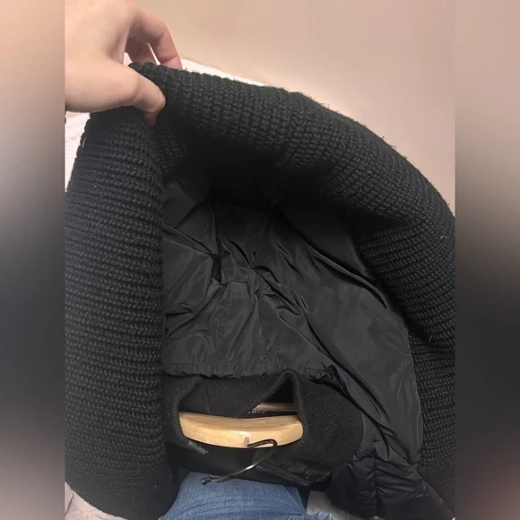 MackageBrigid Knit Trim Down Coat -